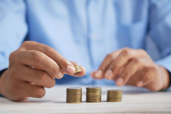 Mortgage market. image of stacking coins